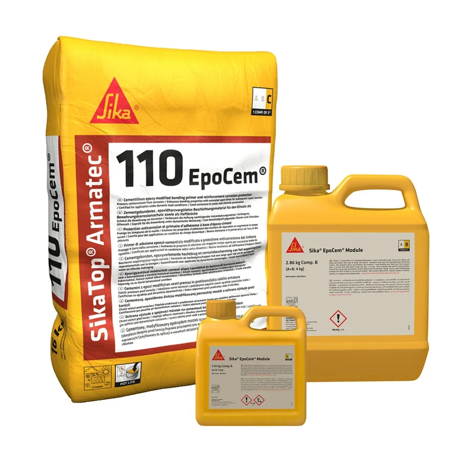 SikaTop Armatec 110 EpoCem วัสดุกันสนิมเหล็กเสริมและ bonding primer