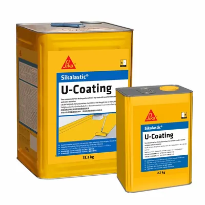 Sikalastic® U-Coating โพลียูรีเทนเคลือบผิวชั้นบนสุด ระบบกันซึมหลังคา 16 กก.