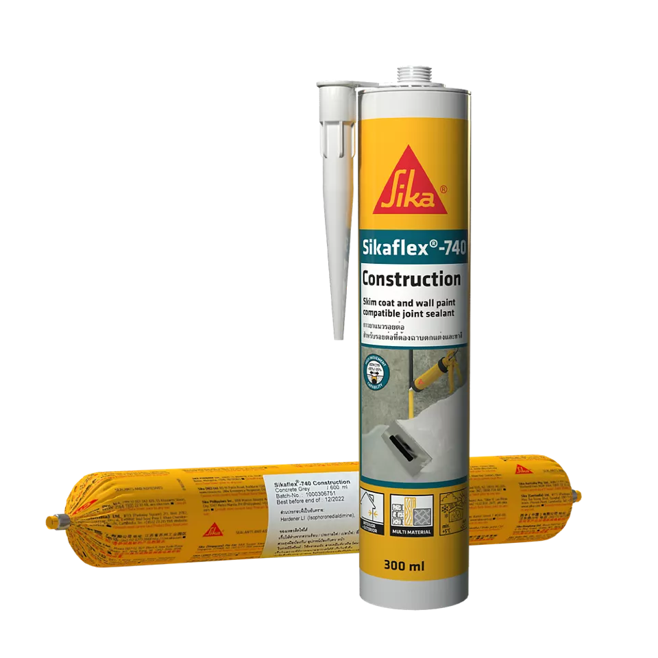 Sikaflex 740 Construction กาวยาแนวรอยต่อคอนกรีต ยืดหยุ่น ±35% ทาสีทับได้ ไม่เกิดคราบ